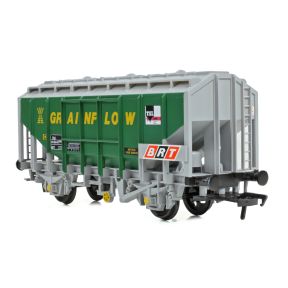 Bachmann 33-132A OO Gauge 35 Ton PAA Bulk Grain Wagon Grainflow Green & Grey