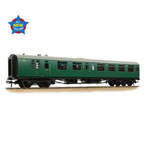 Bachmann 34-760 OO Gauge SR Bulleid Brake Composite Corridor Coach 10 Inch Vents BR (Ex-SR) Malachite Green S6718