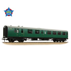 Bachmann 34-760A OO Gauge SR Bulleid Brake Composite Corridor Coach 10 Inch Vents BR (Ex-SR) Malachite Green S6736