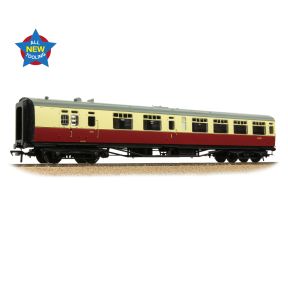 Bachmann 34-763 OO Gauge SR Bulleid Brake Composite Corridor Coach 10 Inch Vents BR Crimson & Cream S6735