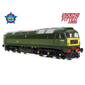 Bachmann 35-410BSFX OO Gauge Class 47 D1940 BR Green Small Yellow Panels DCC Sound Fitted Deluxe