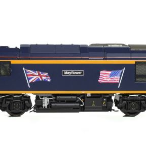 Bachmann 35-776SFX OO Gauge Class 69 69001 'Mayflower' GBRf UK & US Flags DCC Sound Deluxe