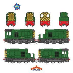 Bachmann 35-945 OO Gauge Class 13 Shunter D4502 BR Green With Wasp Stripes