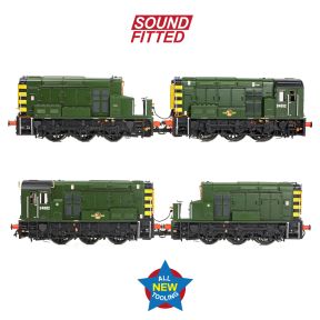 Bachmann 35-945SF OO Gauge Class 13 Shunter D4502 BR Green With Wasp Stripes DCC Sound Fitted