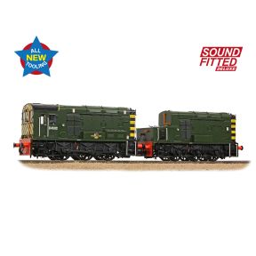 Bachmann 35-945SFX OO Gauge Class 13 Shunter D4502 BR Green With Wasp Stripes DCC Sound Fitted Deluxe