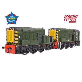 Bachmann 35-945SFX OO Gauge Class 13 Shunter D4502 BR Green With Wasp Stripes DCC Sound Fitted Deluxe