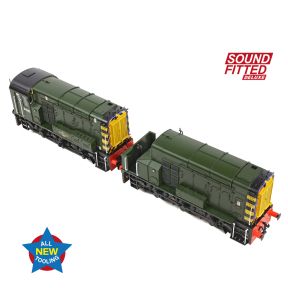 Bachmann 35-945SFX OO Gauge Class 13 Shunter D4502 BR Green With Wasp Stripes DCC Sound Fitted Deluxe