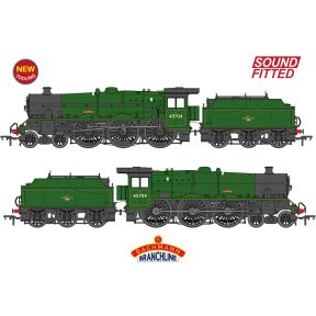 Bachmann 35-977SF OO Gauge LMS Jubilee 45704 'Leviathan' BR Lined Green Late Crest Riveted Fowler Tender DCC Sound Fitted