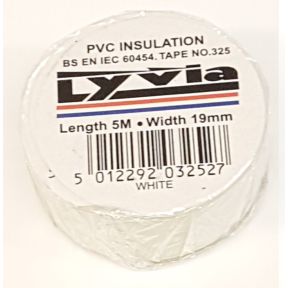 Lyvia 325CW PVC Insulation Tape White 5 Meters