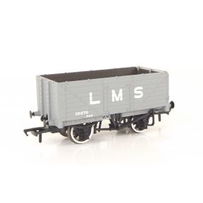 Bachmann 37-088-SH OO Gauge 7 Plank End Door Wagon LMS Grey