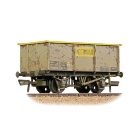 Bachmann 37-283 OO Gauge BR 27 Ton MSO Steel Tippler BR Grey & Yellow INGOTMOULD B384378 Weathered