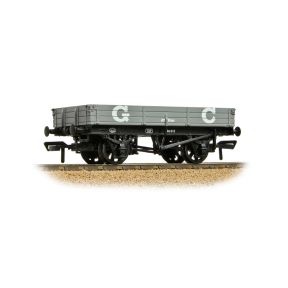 Bachmann 37-942A OO Gauge 3 Plank Wagon GCR Grey No.3123