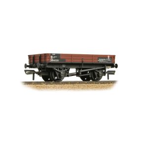 Bachmann 37-943A OO Gauge 3 Plank Wagon BR Departmental Bauxite Weathered DB457271