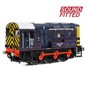 Graham Farish 371-015ESF N Gauge Class 08 08833 BR/GER Lined Blue Early Crest Liverpool Street Pilot DCC Sound Fitted