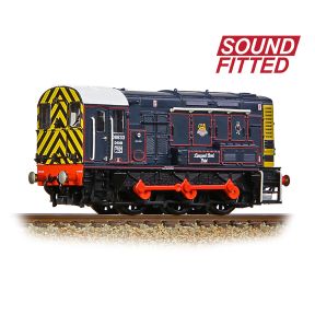 Graham Farish 371-015ESF N Gauge Class 08 08833 BR/GER Lined Blue Early Crest Liverpool Street Pilot DCC Sound Fitted