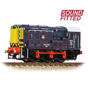 Graham Farish 371-015ESF N Gauge Class 08 08833 BR/GER Lined Blue Early Crest Liverpool Street Pilot DCC Sound Fitted