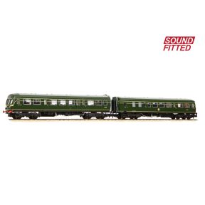Graham Farish 371-508ASF N Gauge Class 101 2 Car Power Twin DMU BR Green With Speed Whiskers DCC Sound Fitted