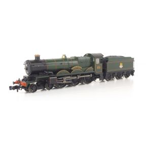 Graham Farish 372-031-SH N Gauge GW Castle 4-6-0 5041 'Tiverton Castle' BR Green Early Crest