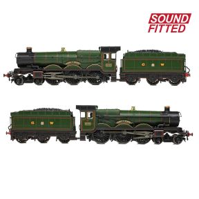 Graham Farish 372-034SF N Gauge GW Castle 4-6-0 5055 'Earl of Eldon' GW Green GW Crest DCC Sound Fitted