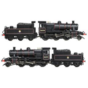 Graham Farish 372-626B N Gauge LMS Ivatt 2MT 46474 BR Lined Black Early Emblem