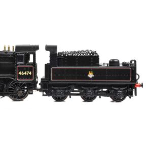 Graham Farish 372-626B N Gauge LMS Ivatt 2MT 46474 BR Lined Black Early Emblem