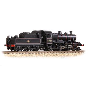 Graham Farish 372-628B N Gauge LMS Ivatt 2MT 46464 BR Lined Black Late Crest