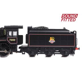 Graham Farish 372-727BSF N Gauge BR Standard 5MT 4-6-0 73100 BR Lined Black Early Crest BR1B Tender DCC Sound Fitted
