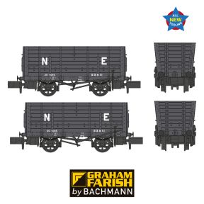 Graham Farish 373-376A N Gauge LNER D12 Coal Hopper LNER Grey