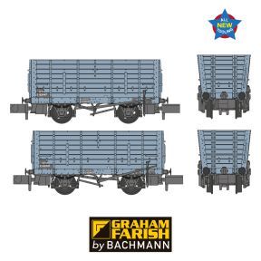 Graham Farish 373-377A N Gauge LNER D12 Coal Hopper BR Grey