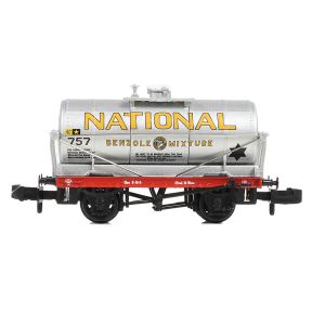 Graham Farish 373-650B N Gauge 14 Ton Tank Wagon National Benzole Silver No.757