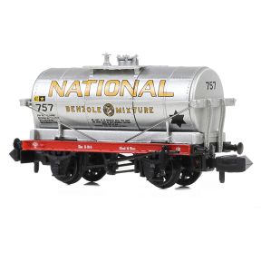 Graham Farish 373-650B N Gauge 14 Ton Tank Wagon National Benzole Silver No.757