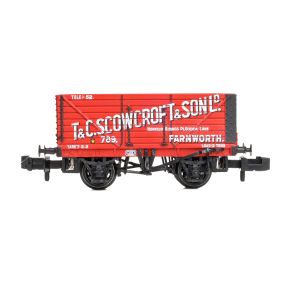 Graham Farish 377-130 N Gauge 8 Plank Wagon End Door T & C. Scowcroft & Son Ltd Red No.789
