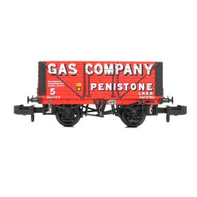 Graham Farish 377-156 N Gauge 8 Plank Wagon Fixed Ends Gas Company Penistone Red No.5