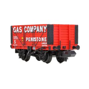 Graham Farish 377-156 N Gauge 8 Plank Wagon Fixed Ends Gas Company Penistone Red No.5
