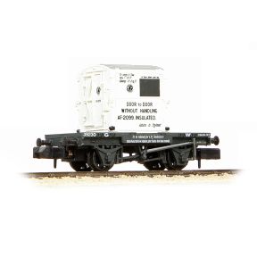 Graham Farish 377-327B N Gauge Conflat Wagon GWR Grey with AF Container GWR White
