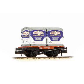 Graham Farish 377-341C N Gauge Conflat Wagon BR Bauxite Early with 2 AF Containers Birds Eye
