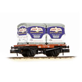 Graham Farish 377-341D N Gauge Conflat Wagon BR Bauxite Early with 2 AF Containers Birds Eye