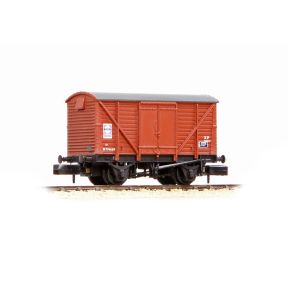 Graham Farish 377-628C N Gauge BR 12 Ton Ventilated Van with Plywood Doors BR Bauxite Late BOCM Animal Feeds