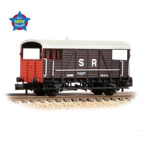 Graham Farish 378-026A N Gauge SECR 25 Ton Dance Hall Brake Van SR Brown 55458