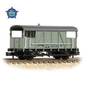 Graham Farish 378-027 N Gauge SECR 25 Ton Dance Hall Brake Van BR Grey S55457