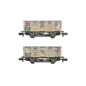 Graham Farish 378-052 N Gauge BR 24.5 Ton Mineral Wagon BR Grey TOPS B282827 Weathered