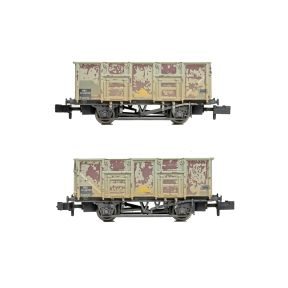 Graham Farish 378-052A N Gauge BR 24.5 Ton Mineral Wagon BR Grey TOPS B283046 Weathered