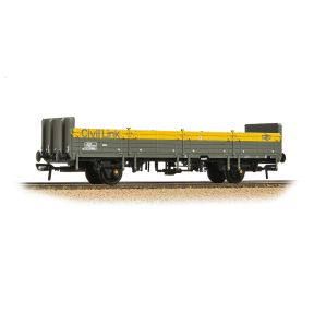 Bachmann 38-047 OO Gauge BR ZDA Bass Open Wagon Low Ends BR Civil Link Grey & Yellow DC110669