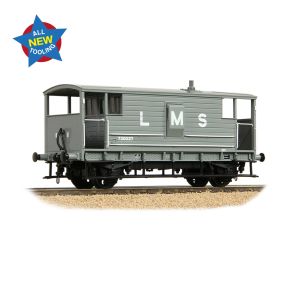 Bachmann 38-975 OO Gauge LMS 20 Ton Brake Van LMS Grey 730037