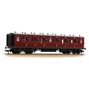 Bachmann 39-863 OO Gauge LNWR 50ft Arc Roof Composite Corridor Coach LMS Crimson Lake No.4415