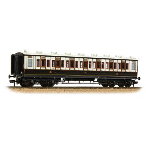 Bachmann 39-870 OO Gauge LNWR 50ft Arc Roof Third Corridor Coach LNWR Dark Claret And White No.2358