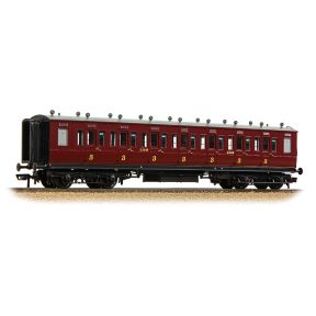 Bachmann 39-873 OO Gauge LNWR 50ft Arc Roof Third Corridor Coach LMS Crimson Lake No.2326
