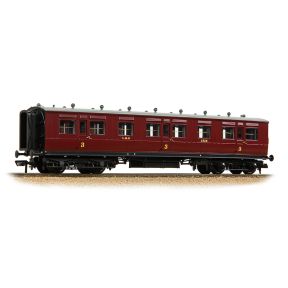 Bachmann 39-873 OO Gauge LNWR 50ft Arc Roof Third Corridor Coach LMS Crimson Lake No.2326