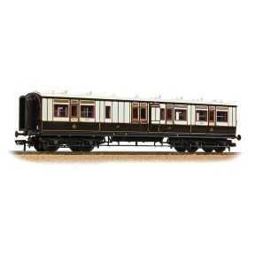 Bachmann 39-880 OO Gauge LNWR 50ft Arc Roof Brake Composite Corridor Coach LNWR Dark Claret And White No.1675