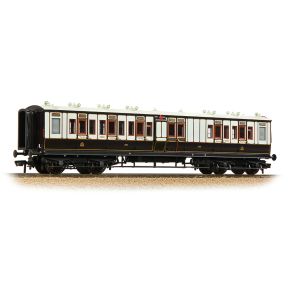 Bachmann 39-880 OO Gauge LNWR 50ft Arc Roof Brake Composite Corridor Coach LNWR Dark Claret And White No.1675